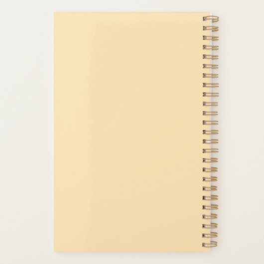 Light Peach and Blue Monogram 2026 Planner Planer (Rückseite)