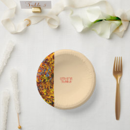 Light Peach Blätter Glückwunsch Thanksgiving Danke Pappteller