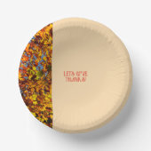 Light Peach Blätter Glückwunsch Thanksgiving Danke Pappteller (Vorderseite)