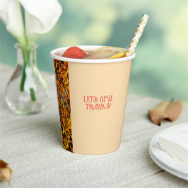 Light Peach Dinner Herbst glücklich Thanksgiving Pappbecher