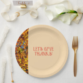 Light Peach Family Ansammlung Dank Pappteller