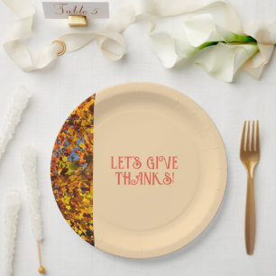 Light Peach Family Ansammlung Dank Pappteller