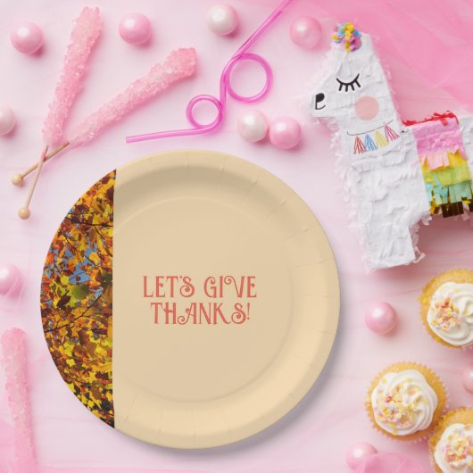 Light Peach Family Ansammlung Dank Pappteller (Party)