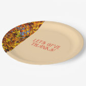 Light Peach Family Ansammlung Dank Pappteller (Schrägansicht)