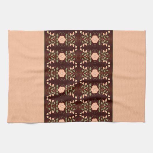 Light Peach Floral Geschirrtuch (Horizontal)