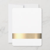 Light Peach Gold Foil Rustikale Hochzeit Einladung (Rückseite)