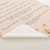 Light Peach Psalm 23, Bible Verse Bohemisch Sherpadecke (3/4)