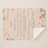 Light Peach Psalm 23, Bible Verse Bohemisch Sherpadecke (Vorderseite (Horizontal))