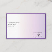 Light Peri Tint & Royal Purple Online Biz Logo Visitenkarte (Rückseite)