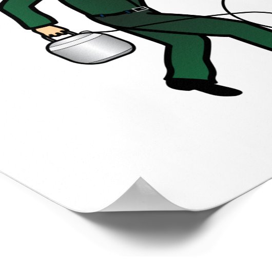 Light Pest Control Girl Poster (Ecke)