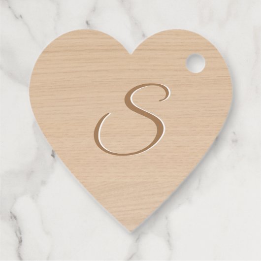 Light Pine Wood Vielen Dank Gastgeschenk Hochzeit  Geschenkanhänger (Rückseite)