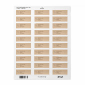 Light Pine Wood Wedding Address Label (Vorne)