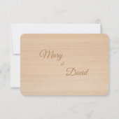 Light Pine Wood Wedding RSVP Card (Rückseite)