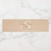 Light Pine Wood Wedding Water Flasche Label Wasserflaschenetikett (Einzelnes Label)