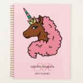 Light Pink Afro Unicorn Planer (Vorderseite)