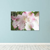Light Pink Alstroemeria Canvas Print Leinwanddruck (Insitu (Holzboden))