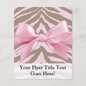 Light Pink and Brown Zebra w/Ribbon Bow Flyer (Vorne)