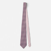 Light pink and navy blue houndstooth  krawatte (Vorderseite)