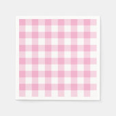 Light Pink and White Buffalo Plaid Gingham Serviette (Vorderseite)