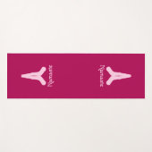 Light Pink auf Dark Pink Namaste Mudra Hands Yogamatte (Vorderseite (Horizontal))