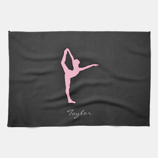 Light Pink Ballet Dancer Handtuch (Horizontal)