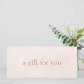 Light Pink Beauty Salon Wellness-Center Geschenkgu (Stehend Vorderseite)