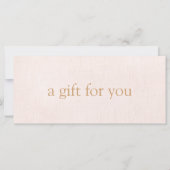 Light Pink Beauty Salon Wellness-Center Geschenkgu (Vorderseite)