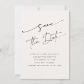Light Pink Beige Modernes Drehbuch Fett Non Foto G Save The Date (Vorderseite)