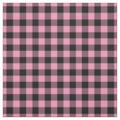 Light Pink & Black Gingham Plaid Stoff (Muster)