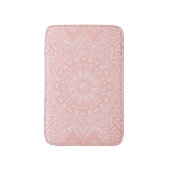 Light Pink Boho Style Mandala Muster Badematte (Vorderseite Vertikal)