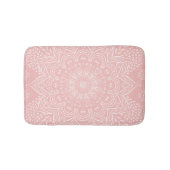 Light Pink Boho Style Mandala Muster Badematte (Vorderseite)
