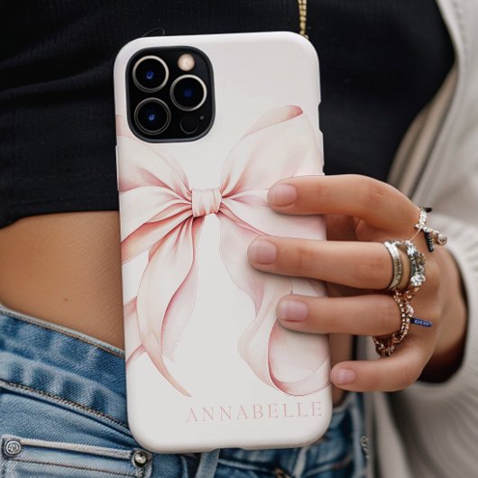Light Pink Bow iPhone / iPad Gehäuse Case-Mate iPhone Hülle