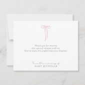 Light Pink Bow, vom Kinderzimmer der Textkarte Einladung (Vorderseite)