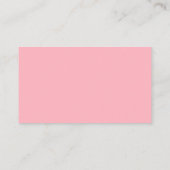 Light Pink Business Card Visitenkarte (Rückseite)