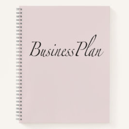 Light Pink Business Plan Spiral Notebook unentschi Notizblock
