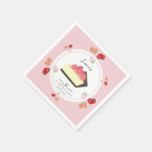 Light Pink Cake & Berry Girl Serviette (Ecke)