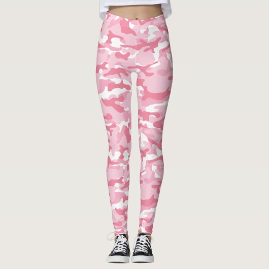 Light Pink Camouflage Leggings (Vorderseite)