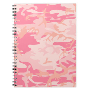 LIght Pink Camouflage Notebook Notizblock