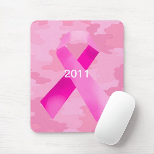 Light Pink Camouflage Pink Ribbon Date Mouse Pad Mousepad (Mit Mouse)