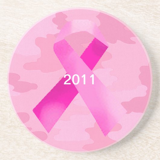 Light Pink Camouflage Pink Ribbon Date Untersetzer (Vorne)