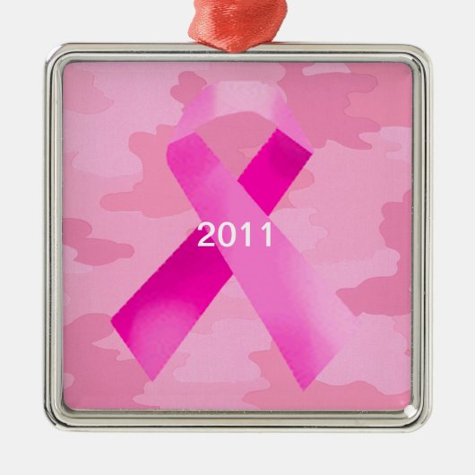 Light Pink Camouflage Rosa Band Datum Ornament (Vorne)