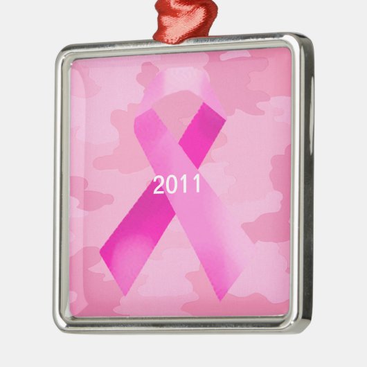 Light Pink Camouflage Rosa Band Datum Ornament (Links)