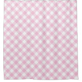 Light Pink Check Curtain Trendy and Minimal Duschvorhang (Vorderseite)
