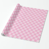 Light Pink Checked Geschenkpapier (Ungerollt)