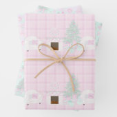 Light Pink Christmas Tree Geschenke Geschenkpapier Set (Beispiel)