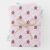 Light Pink Christmas Tree Gingerbrot Geschenkpapier Set (Beispiel)
