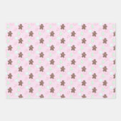 Light Pink Christmas Tree Gingerbrot Geschenkpapier Set (Vorderseite)