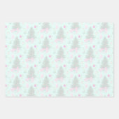 Light Pink Christmas Tree Ornament Geschenkpapier Set (Vorderseite)