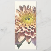 Light Pink Chrysanthemums Wedding Menu Menükarte (Rückseite)