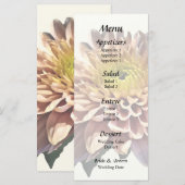 Light Pink Chrysanthemums Wedding Menu Menükarte (Vorne/Hinten)